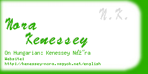 nora kenessey business card